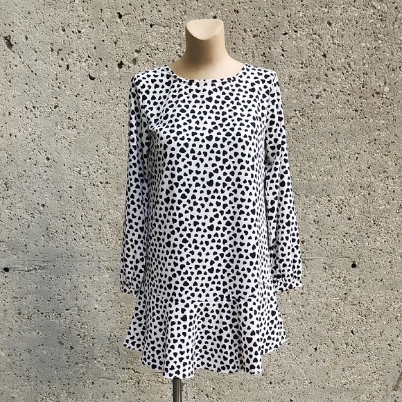 LOFT Heart Pattern Dress - Picture 1 of 12